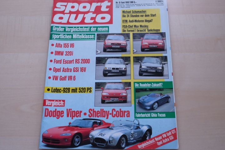 Deckblatt Sport Auto (06/1992)